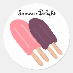 Summer Delight Classic Round Sticker