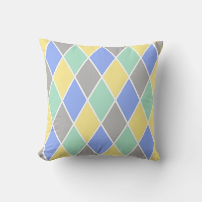 Summer Diamonds Throw Pillow (Front)
