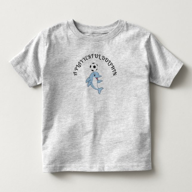  Summer Dolphin  Toddler Gray T-shirt (Front)