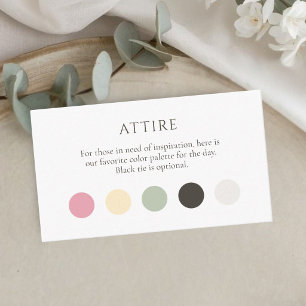 Summer Dot Attire Dress Code Enclosure Card