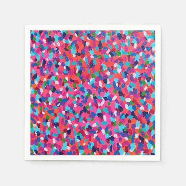 Summer Dreams Abstract Print Napkins (Front)