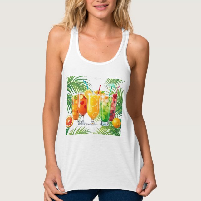 Summer Drinks Tank Top (Front)