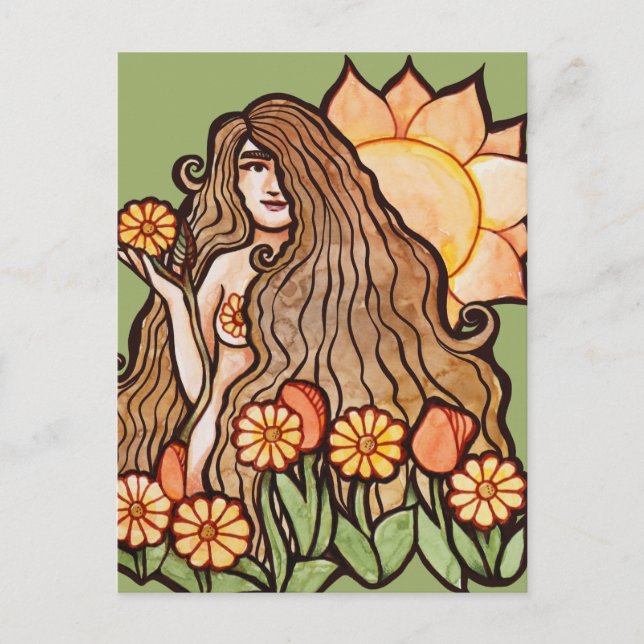 Summer Earth Goddess                               Postcard (Front)