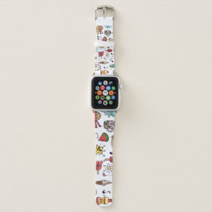Summer Elements Vintage Seamless Pattern Apple Watch Band