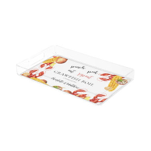 Summer Engagement Party Crawfish Boil Seafood Acrylic Tray