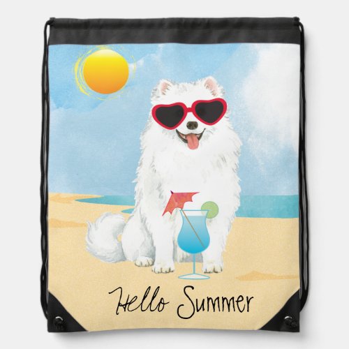 Summer Eskie Drawstring Bag