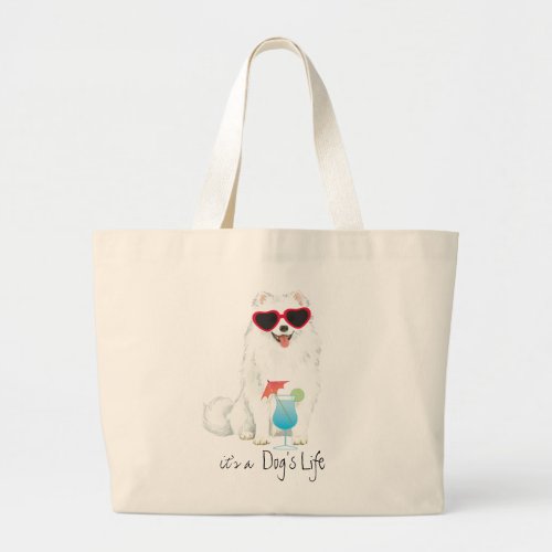 Summer Eskie Large Tote Bag