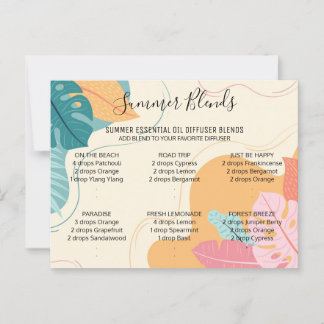 Summer Essential Oils Blends Post Card