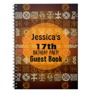 Summer Ethnic 17th Birthday Party Guest Book