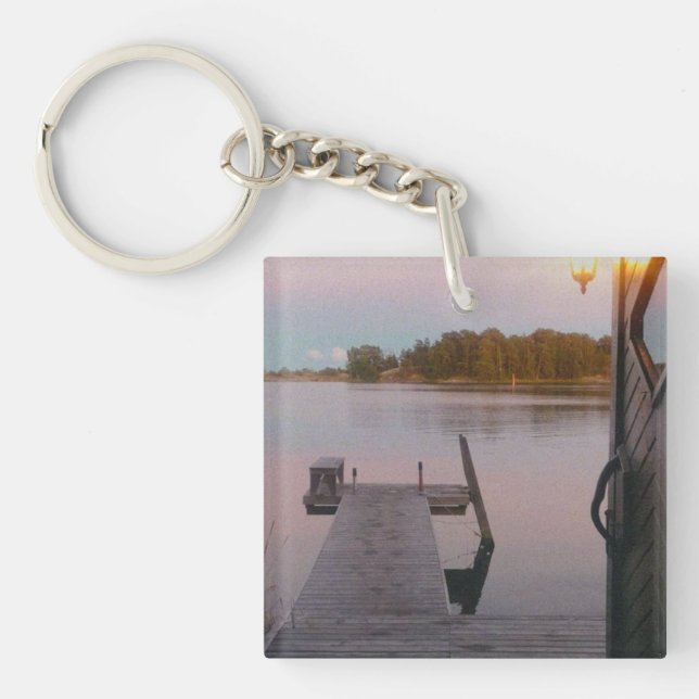 Summer evening in the swedish archipelago keychain (Front)