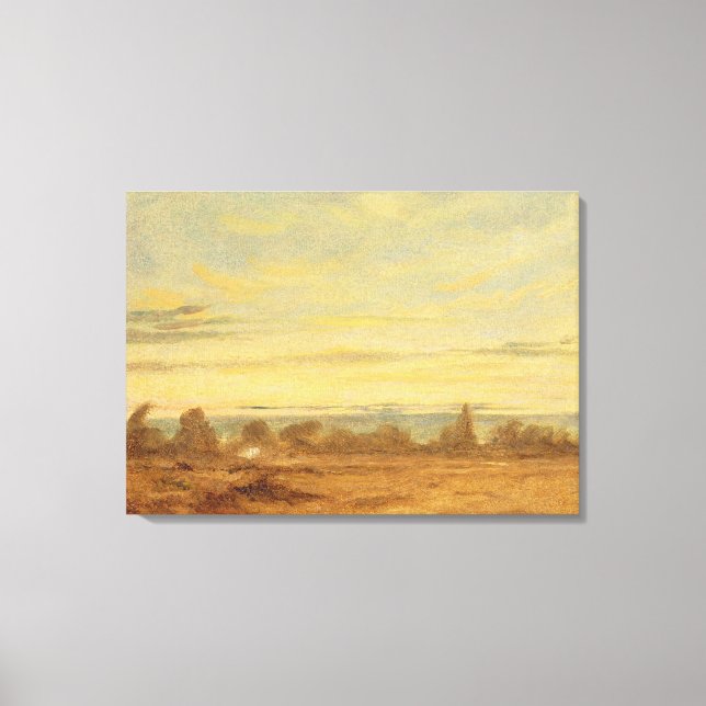 Summer - Evening Landscape (oil on canvas) Canvas Print (Front)