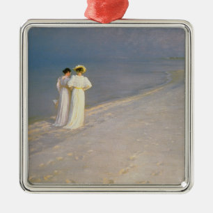 Summer Evening on the Skagen Southern Beach Metal Ornament