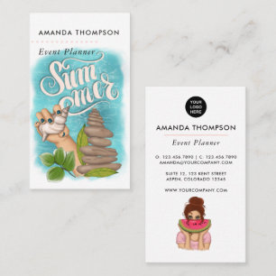 Summer Event Planner Catering Business Card