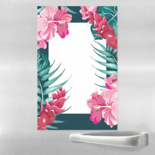 Summer Exotic Flowers design Magnetic Dry Erase Sheet