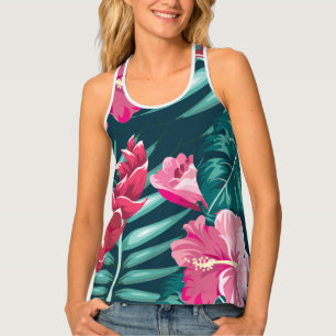 Summer Exotic Flowers Tank Top