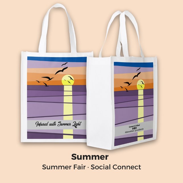 Summer Fair · Social Connect Reusable Grocery Bag (Summer Fair · Social Connect Reusable Grocery Bag)