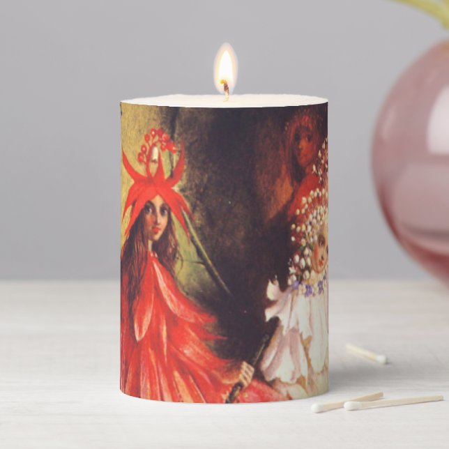 Summer Fairies Pillar Candle (In Situ)