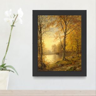 Summer Fall Autumn Leaves Nature Vintage Fine Art Framed Art