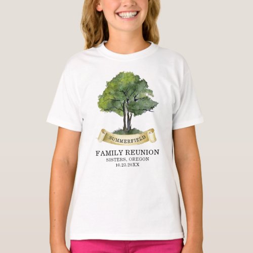 Summer Family Reunion Tree Granddaughter Keepsake T_Shirt