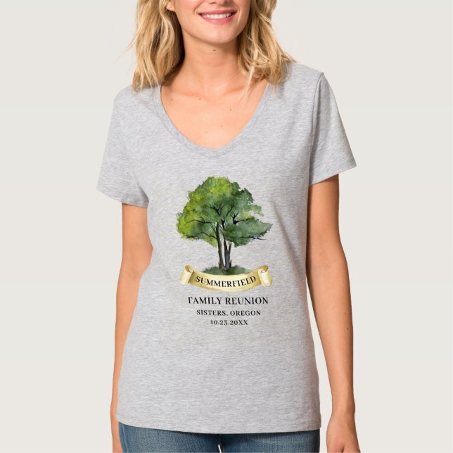 Summer Family Reunion Tree Matching T-Shirt (Front)