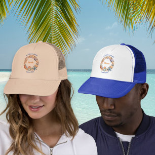 Summer Family Reunion Vacation Seashells Custom  Trucker Hat