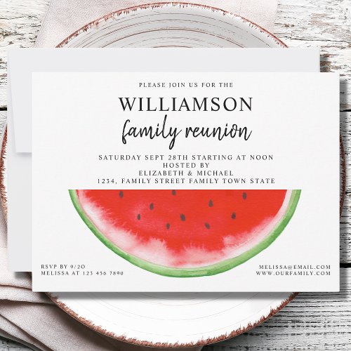 Summer Family Reunion Watermelon Invitation