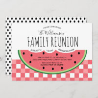 Summer Family Reunion Watermelon Picnic Invitation