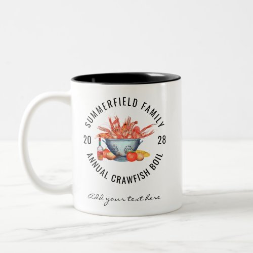 Summer Family Seafood Boil Custom Two_Tone Coffee Mug