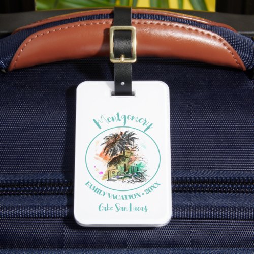 Summer Family Vacation Luggage Tag
