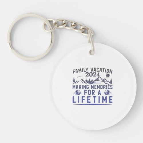 Summer Family Vacation Making Memories Keychain