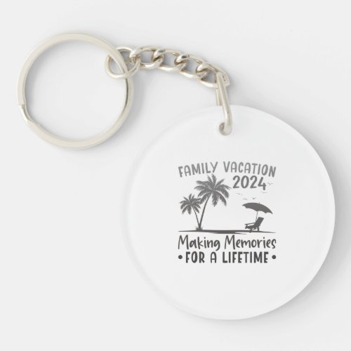 Summer Family Vacation Making Memories Keychain