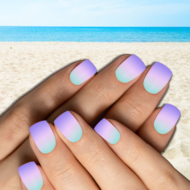 Summer Fantasy Lilac Purple Ombre Minx Nail Art (Creator Uploaded)