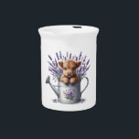 Summer Farm Baby Cow Beverage Pitcher<br><div class="desc">Pitcher is shown with a cute summer farm baby cow print. 
Customize this item or buy as is.



Licensed Image</div>
