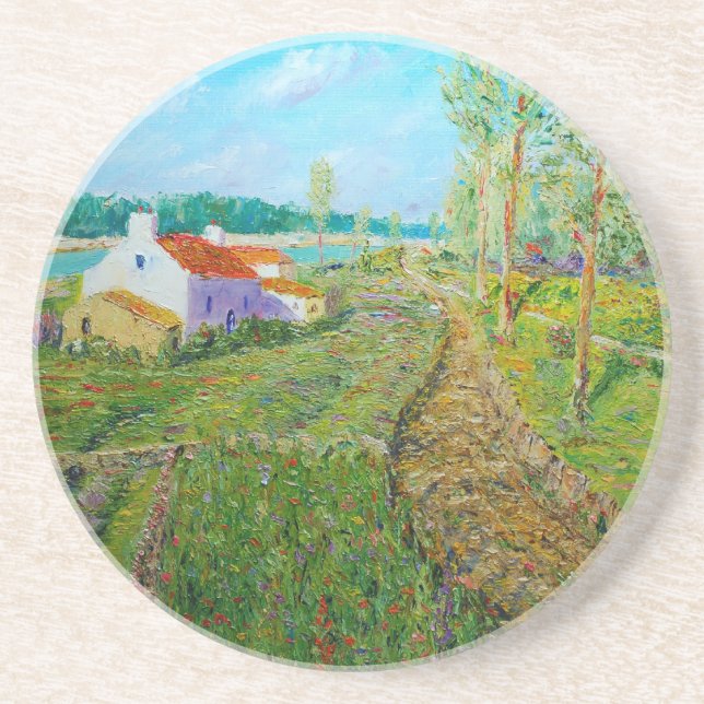 summer farm drink coaster (Front)