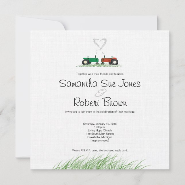 Summer Farm Wedding Invitation (Front)