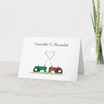 Summer Farm Wedding Invitation Card by Tractorama at Zazzle