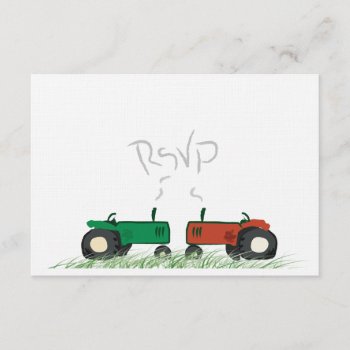 Summer Farm Wedding Rsvp Card by Tractorama at Zazzle