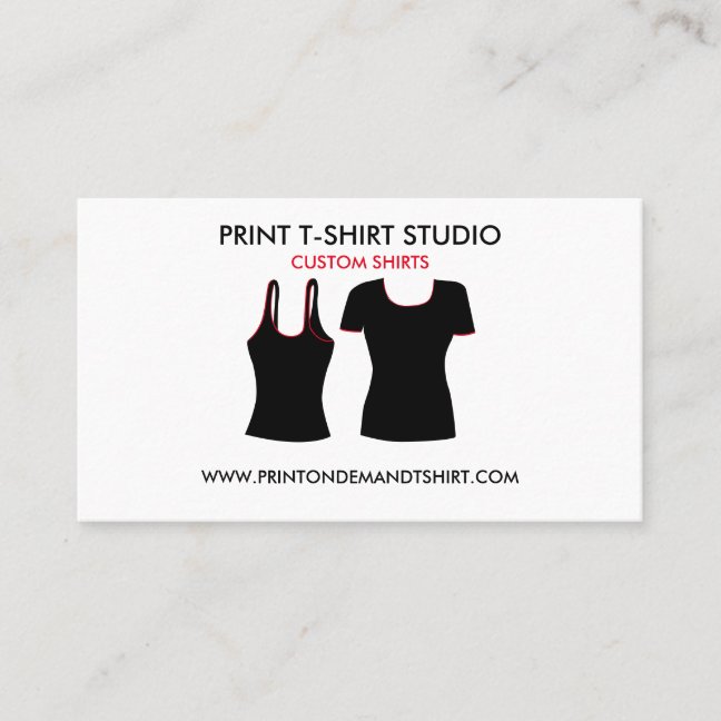 Summer Fashion Black Tank Top Shirts Business Card