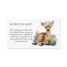 Summer Fawn Watercolor Baby Shower Books for Baby