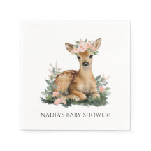 Summer Fawn Watercolor Baby Shower