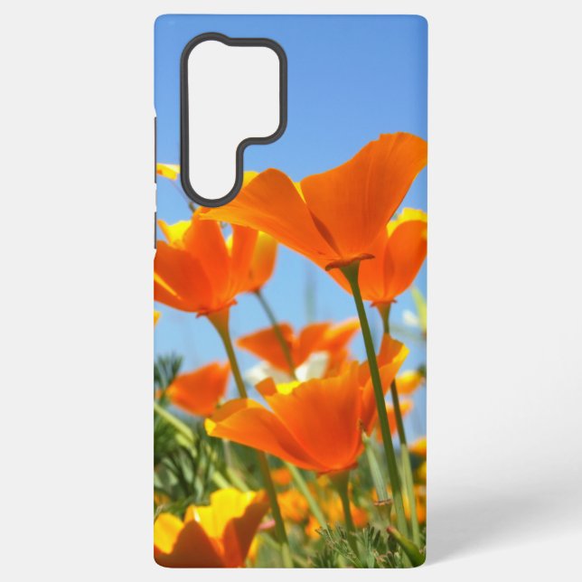 Summer feeling of wild orange flowers. samsung galaxy case (Back)