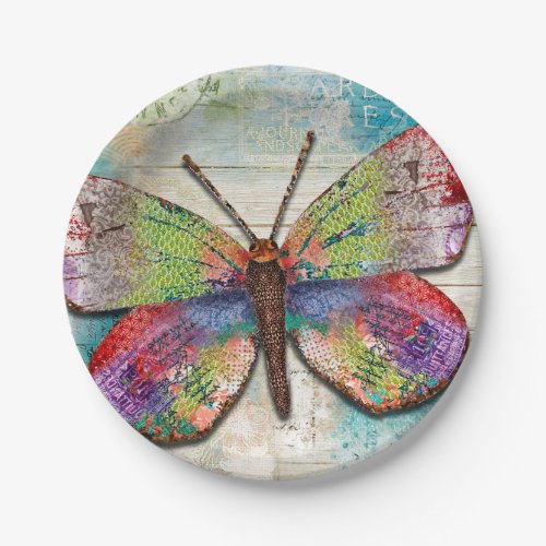 Summer Feelings Butterfly Paper Plate