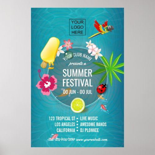 Summer Festival ClubCorporate advertisement Poster