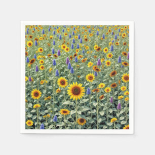 Summer Field of Sunflowers and Wildflowers Napkins