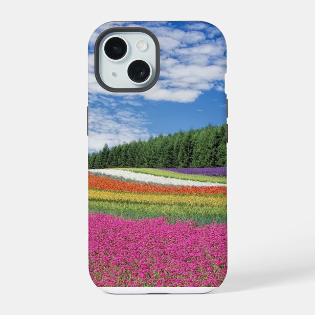 Summer Field Rows of Flowers Iphone Case (Back)
