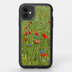 Summer field with red and blue flowers OtterBox symmetry iPhone 11 case