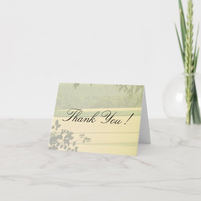 Summer Fields Blank Inside Thank You Card (Front)