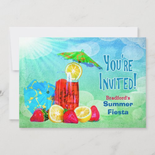 SUMMER FIESTA PARTY INVITATION _ TROPICAL BEVERAGE