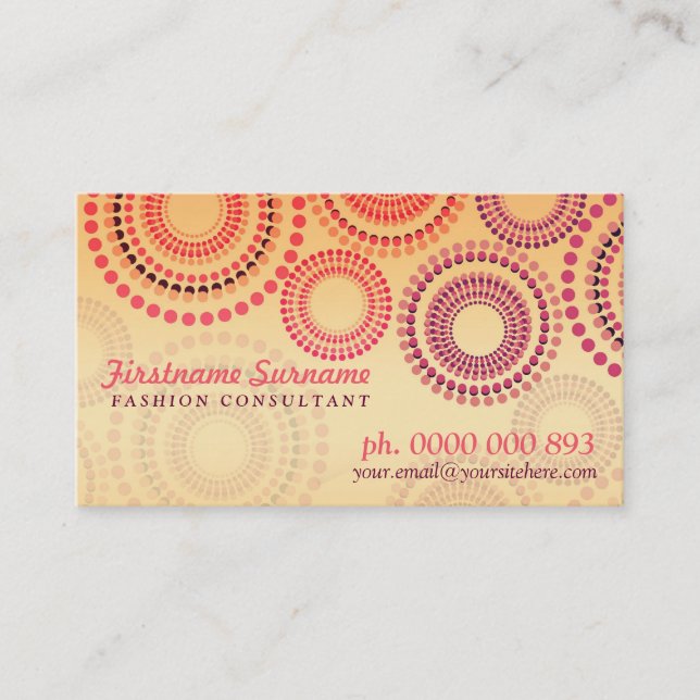 Summer Fireworks Fashion Retail Business Cards (Front)