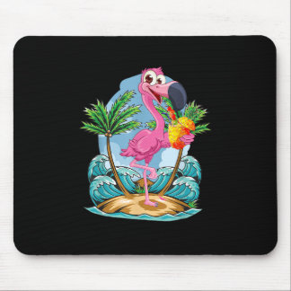Summer Flamingo Beach Summer Pineapple Tropical Va Mouse Pad